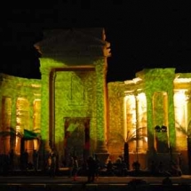 Theatre of palmyra at night1